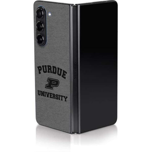 Purdue University Purdue Grey Logo Galaxy Z Fold5 5G Skin